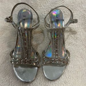 Silver heels size 8.5